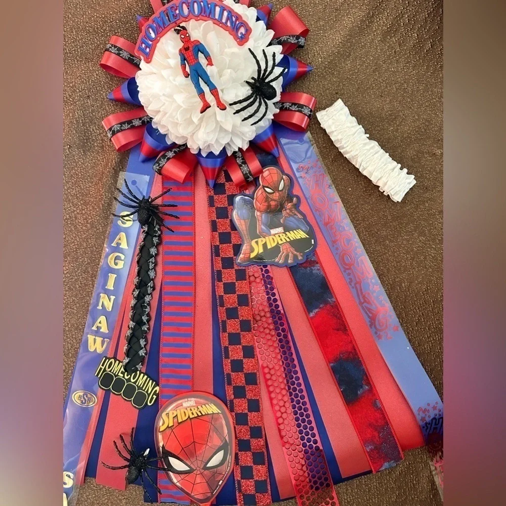 SPIDERMAN Mum Garter/Backpack mum  custom made can personalize sash money lei - Picture 3 of 17